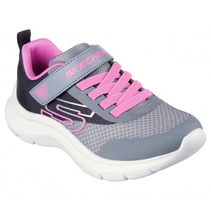 حذاء سكيتشرز سكيتش فاست للأطفال لون رمادي وبنفسجي-Skechers Kids" Skech Fast para Niña Shoes