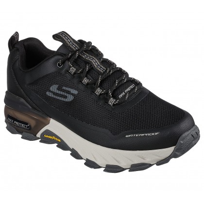 حذاء سكيتشرز ماكس بروتيكت- فاست تراك للرجال لون أسود ونعل أبيض وبيج- Skechers Men's Max Protect - Fast Track Shoes