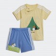 طقم اديداس اكس مومن للأطفال لون أصفر-adidas Kids' Originals x Moomin Shorts and Tee Set - Yellow