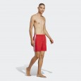 شورت اديداس ادي كلر ثلاث خطوط للرجال لون أحمر-adidas Mens' Originals Adicolor 3-Stripes Swim Shorts - Red