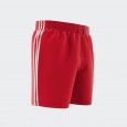 شورت اديداس ادي كلر ثلاث خطوط للرجال لون أحمر-adidas Mens' Originals Adicolor 3-Stripes Swim Shorts - Red