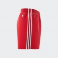 شورت اديداس ادي كلر ثلاث خطوط للرجال لون أحمر-adidas Mens' Originals Adicolor 3-Stripes Swim Shorts - Red