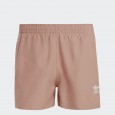 شورت اديداس ادي كلر ثلاث خطوط للرجال لون بني فاتح -adidas Mens' Originals Adicolor 3-Stripes Swim Shorts - Brown