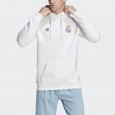 هودي اديداس ريال مدريد للرجال لون أبيض-adidas Mens' Real Madrid Essentials Trefoil Hoodie - White