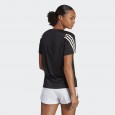 تيشيرت اديداس رن ايكون ثلاث خطوط للنساء لون أسود-adidas Women's Run Icons 3-Stripes Low-Carbon Running Tee - Black