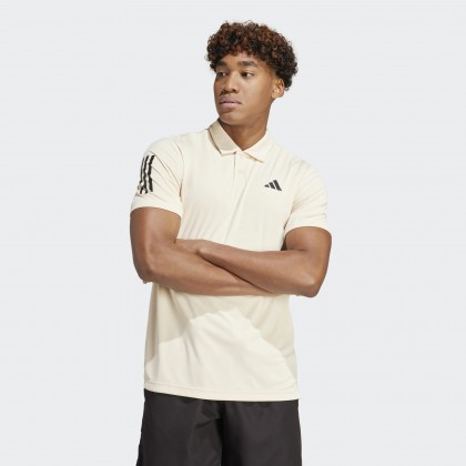 تيشيرت اديداس بولو ثلاث خطوط للرجال لون بيج- adidas Mens' 3-Stripes Polo T-Shirt- Beige