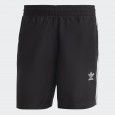 شورت اديداس اورجينال اديكلر ثلاث خطوط للرجال لون أسود- adidas Mens' Originals Adicolor 3-Stripes Swim Shorts - Black