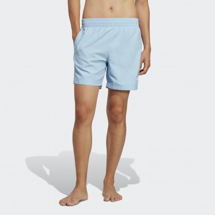 شورت اديداس اسينشيال سويلد للرجال لون أزرق- adidas Mens' Adicolor Essentials Solid Swim Shorts - Blue