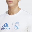 تيشيرت اديداس ريال مدريد جرافيك للرجال لون أبيض- adidas Mens' Real Madrid Graphic Tee - White