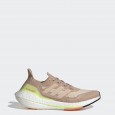 حذاء اديداس ألترا بوست 21 للنساء لون بيج وزهري -adidas Womens' Ultraboost 21 Shoes - Beige