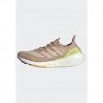 حذاء اديداس ألترا بوست 21 للنساء لون بيج وزهري -adidas Womens' Ultraboost 21 Shoes - Beige