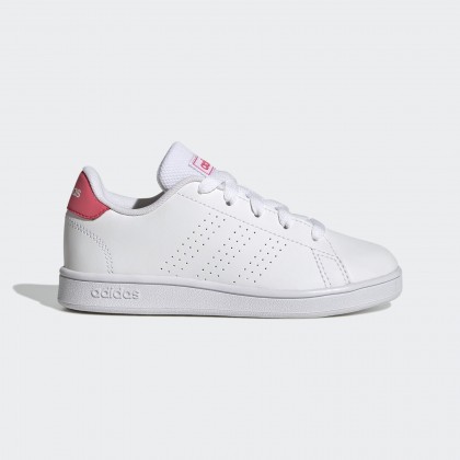 صندل اديداس ادفانتج لايف ستايل كورت للأطفال لون أبيض-adidas Kids' Advantage Lifestyle Court Lace Shoes - White