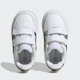 حذاء اديداس بريك نت لايف ستايل كورت للأطفال لون أبيض-adidas Kids' Breaknet Lifestyle Court Two-Strap Hook-and-Loop Shoes - White