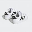 حذاء اديداس بريك نت لايف ستايل كورت للأطفال لون أبيض-adidas Kids' Breaknet Lifestyle Court Two-Strap Hook-and-Loop Shoes - White