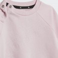 طقم اديداس اسشنشيال لوجو للأطفال لون زهري-adidas Kids' Essentials Logo Sweatshirt and Pants
