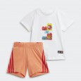 طقم اديداس اكس لوجو للأطفال لون أبيض-adidas Kids' x LEGO® Play Tee-and-Shorts Set - White