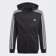 هودي اديداس ثلاث خطوط للأطفال لون أسود-adidas Kids' Essentials 3-Stripes Hoodie - Black