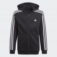 هودي اديداس ثلاث خطوط للأطفال لون أسود-adidas Kids' Essentials 3-Stripes Hoodie - Black