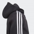 هودي اديداس ثلاث خطوط للأطفال لون أسود-adidas Kids' Essentials 3-Stripes Hoodie - Black