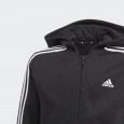 هودي اديداس ثلاث خطوط للأطفال لون أسود-adidas Kids' Essentials 3-Stripes Hoodie - Black