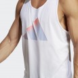 تيشيرت حفر اديداس رن ايكون للرجال لون أبيض- Adidas Mens' Run Icons Sleeveless T-shirt - White