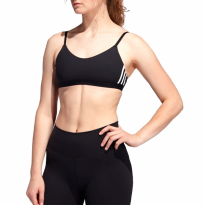 صدرية رياضية اديداس أوول مي ثلاث خطوط للنساء لون أسود-adidas Womens' All Me 3-Stripes Bra - Black