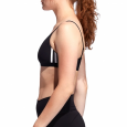 صدرية رياضية اديداس أوول مي ثلاث خطوط للنساء لون أسود-adidas Womens' All Me 3-Stripes Bra - Black