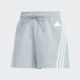 شورت اديداس فيوتشر ايكون ثلاث خطوط للنساء لون رمادي- adidas Womens' Future Icons 3-Stripes Shorts - Grey