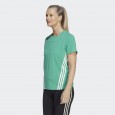 تيشيرت اديداس رن ايكون ثلاث خطوط للنساء لون أخضر-adidas Women's Run Icons 3-Stripes Tee - Green