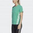 تيشيرت اديداس رن ايكون ثلاث خطوط للنساء لون أخضر-adidas Women's Run Icons 3-Stripes Tee - Green