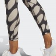 بنطلون ضيق اديداس اكس مارمكلو للنساء لون أسود وبيج- adidas Womens' x Marimekko Optime Training 7/8 Leggings - Black