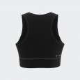 توب اديداس رن ايكون للنساء لون أسود-adidas Womens' Run Icons 3-Stripes Cooler Running Crop Top