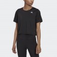 تيشيرت اديداس فاست كروب للنساء لون أسود-adidas Womens' Fast Crop Running Tee - Black