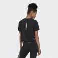 تيشيرت اديداس فاست كروب للنساء لون أسود-adidas Womens' Fast Crop Running Tee - Black