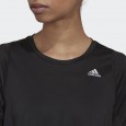 تيشيرت اديداس فاست كروب للنساء لون أسود-adidas Womens' Fast Crop Running Tee - Black