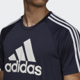 adidas Mens' AEROREADY Sereno Logo Tee تيشيرت اديداس اروريدي سيرينو لوجو للرجال لون كحلي-