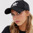 adidas Unisex Trefoil Baseball Cap  - طاقية اديداس تري فويل بيسبول للجنسين لون أسود