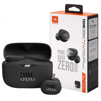 سماعات اذن لاسلكية من جي بي ال لون أسود-JBL Tune 130NC TWS True Wireless In-Ear Noise Cancelling Headphones