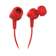 سماعات اذن سلكية من جي بي ال لون أحمر-JBL C100 Wired In Ear Headphones with Mic Red