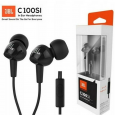 سماعات اذن سلكية من جي بي ال لون أسود-JBL C100 Wired In Ear Headphones with Mic Black