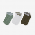 adidas Unisex' Island Club Trefoil Ankle Socks 3 Pairs- جوارب اديداس للجنسين (3 أزواج) بثلاث ألوان