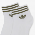 adidas Unisex' Island Club Trefoil Ankle Socks 3 Pairs- جوارب اديداس للجنسين (3 أزواج) بثلاث ألوان