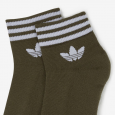 adidas Unisex' Island Club Trefoil Ankle Socks 3 Pairs- جوارب اديداس للجنسين (3 أزواج) بثلاث ألوان