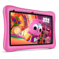 تابلت اس 10 للأطفال من اس تي اي سعة 128 جيجا لون أسود مع كفر زهري- STE S10 Kids' Tablets 4GB RAM 128GB