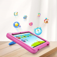 تابلت اس 10 للأطفال من اس تي اي سعة 128 جيجا لون أسود مع كفر زهري- STE S10 Kids' Tablets 4GB RAM 128GB