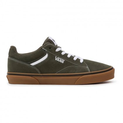 حذاء فانز سيلدان للرجال لون زيتي ونعل بني- Vans Mens' Seldan Shoes