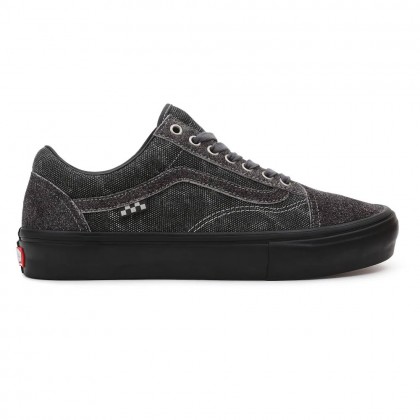 حذاء فانز سكيت اولد سكول أكس للرجال لون رمادي غامق ونعل أسود- Vans Mens' Skate Old Skool x Quasi Shoes