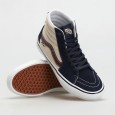 حذاء فانز سكيت اس كيه 8- هاي للرجال لون كحلي وبيج ونعل أبيض- Vans Mens' Skate Sk8-Hi Shoes