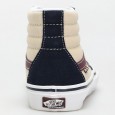 حذاء فانز سكيت اس كيه 8- هاي للرجال لون كحلي وبيج ونعل أبيض- Vans Mens' Skate Sk8-Hi Shoes