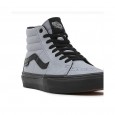 حذاء فانز سكيت اس كيه 8- هاي للرجال لون رمادي ونعل أسود- Vans Mens' Skate Sk8-Hi Shoes